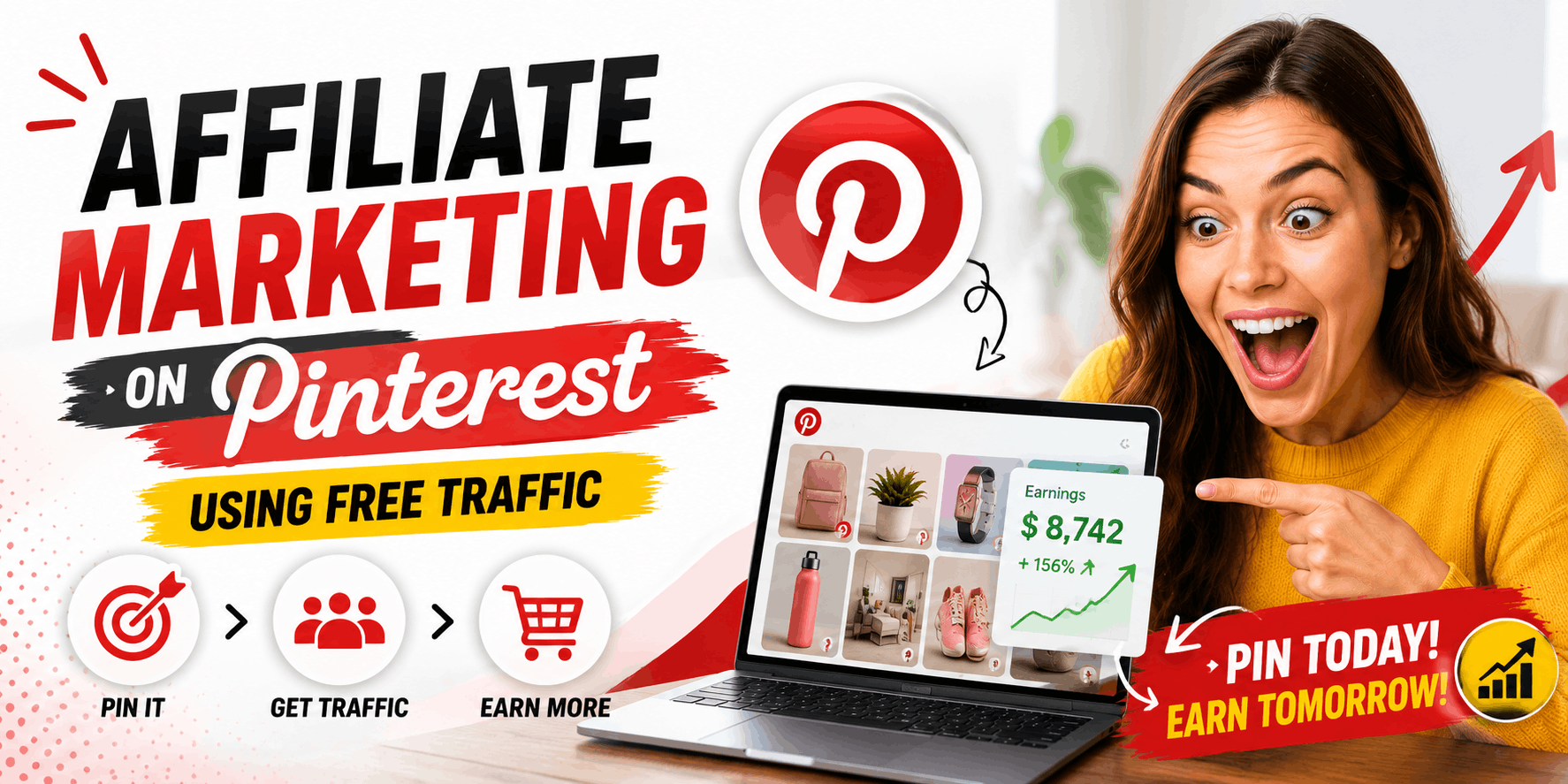 Affiliate marketing on Pinterest using free traffic with SEO strategies and beginner-friendly Pin creation in 2026