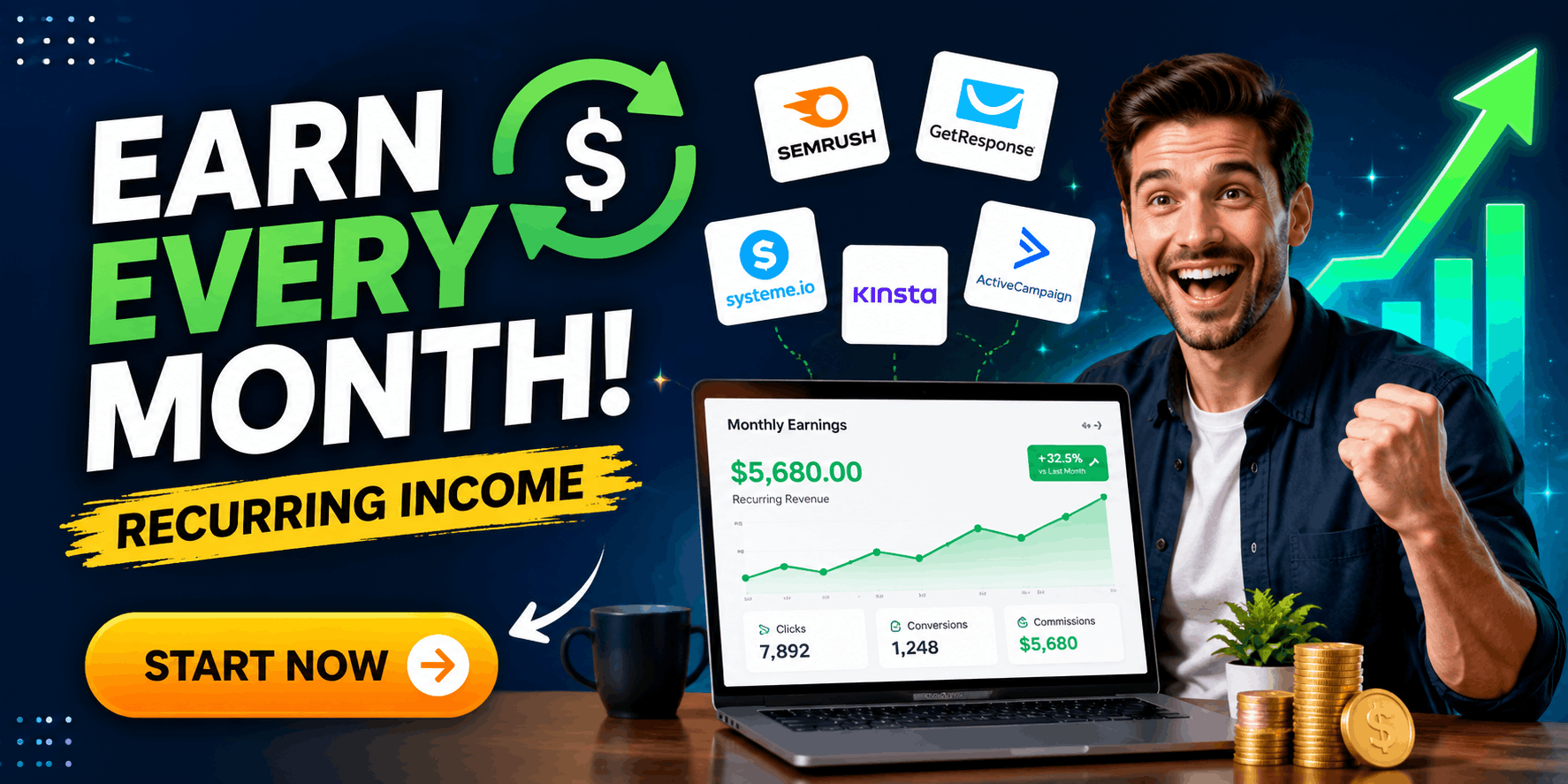 Best Recurring Affiliate Programs That Pay Every Month with passive income, recurring commissions, and affiliate marketing strategy