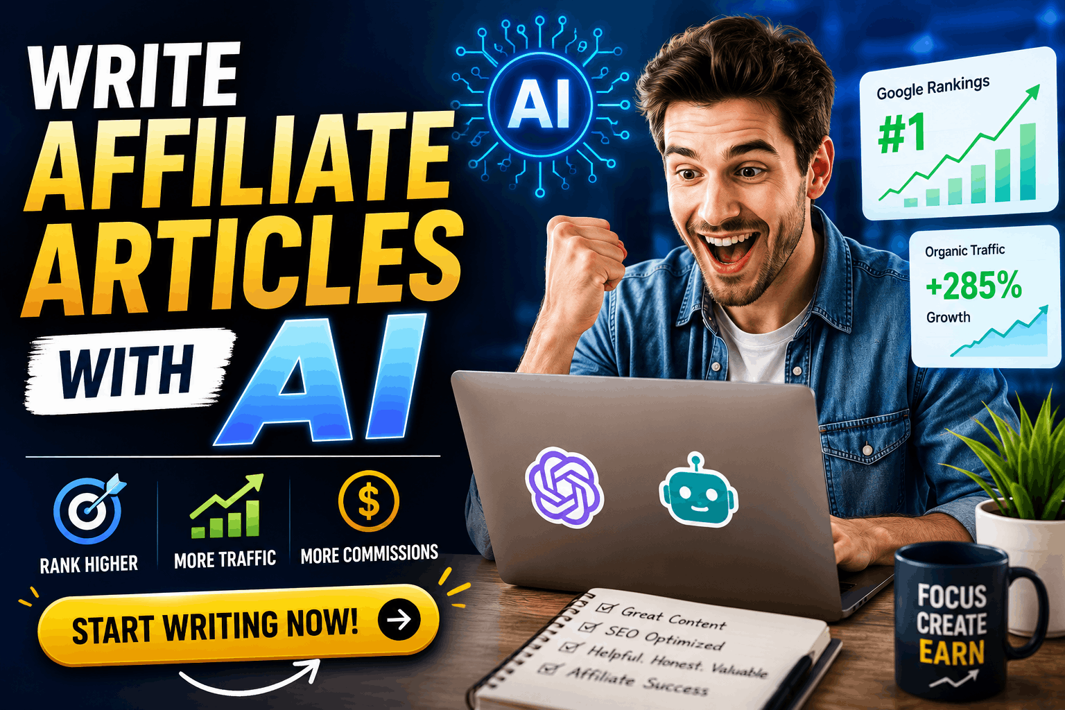 How to Write Affiliate Articles With AI That Rank on Google in 2026 – Complete Beginner's Guide