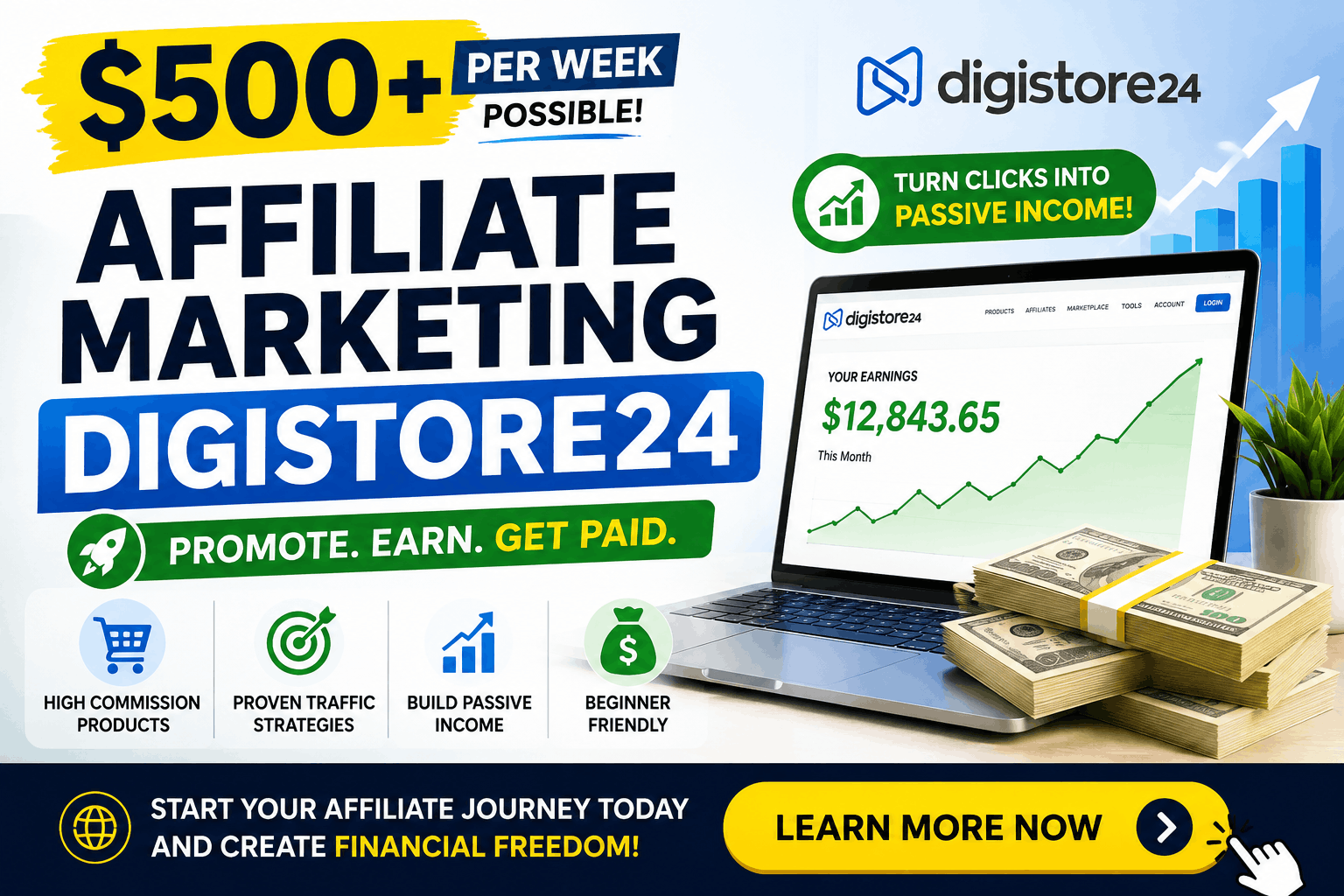 Affiliate Marketing Digistore24 guide showing passive income strategies with digital products and SEO marketing