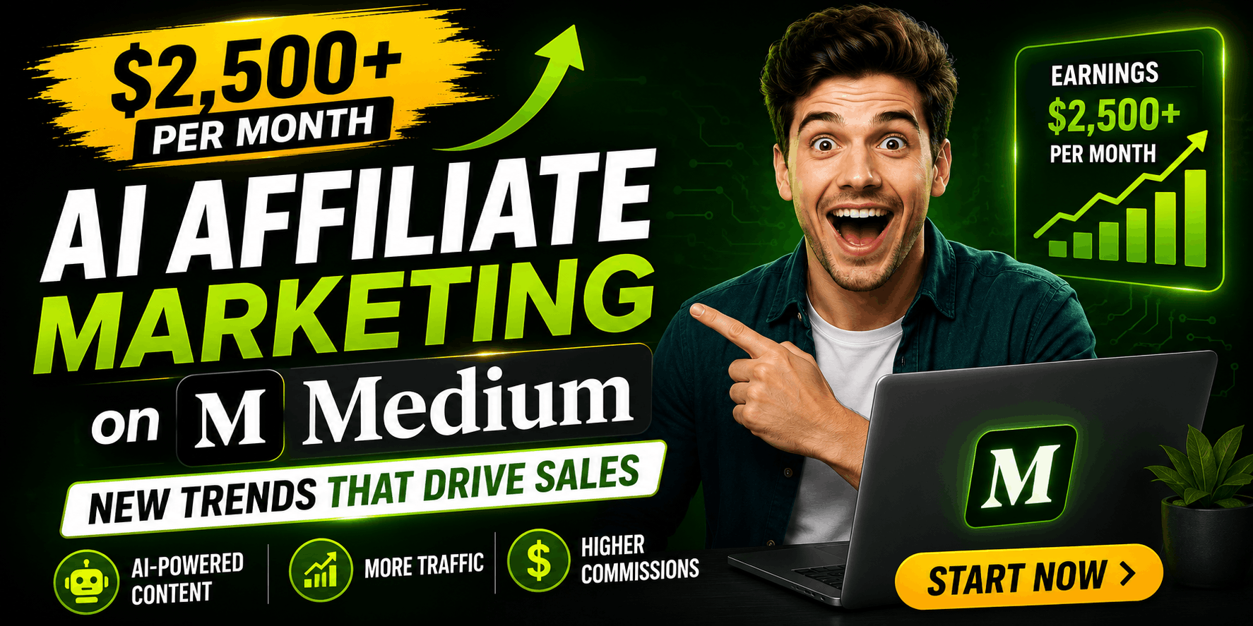 AI Affiliate Marketing on Medium using AI tools to create SEO-optimized content and generate passive affiliate income