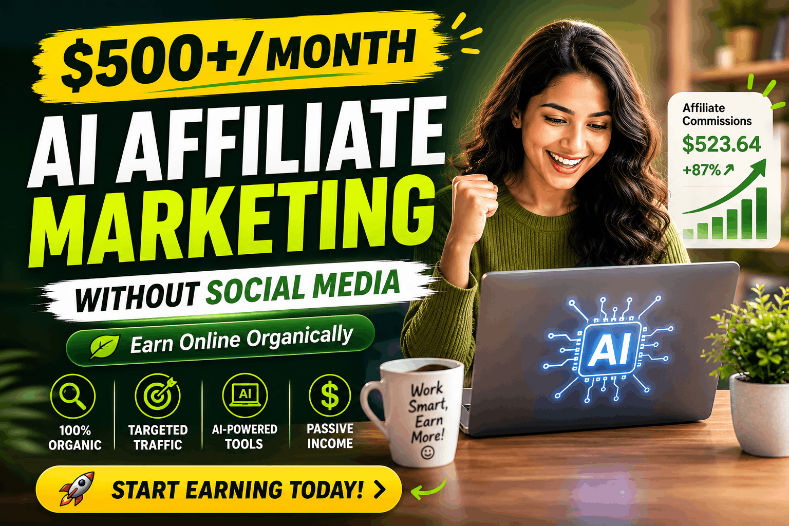 AI affiliate marketing without social media beginner guide using SEO and organic traffic