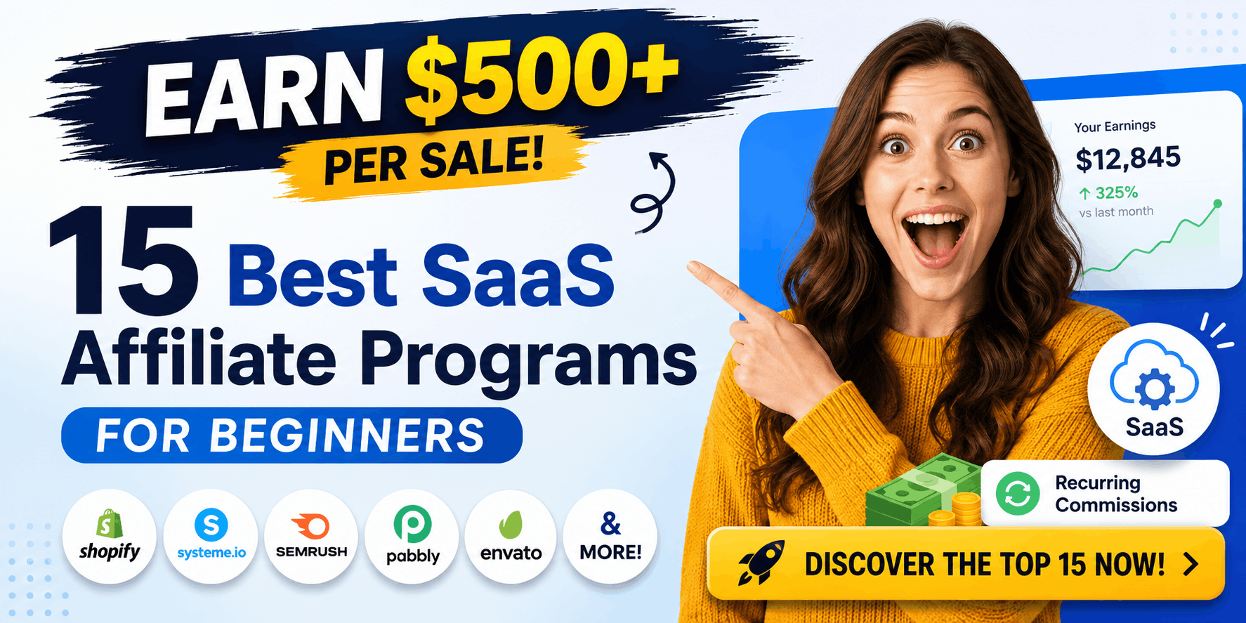 15 Best SaaS Affiliate Programs for Beginners in 2026