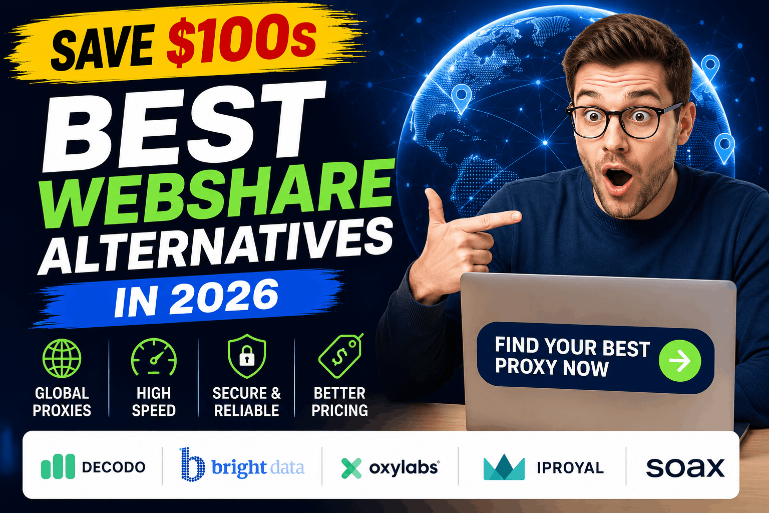 Best Webshare alternatives in 2026 compared by pricing, features, proxy types, and performance
