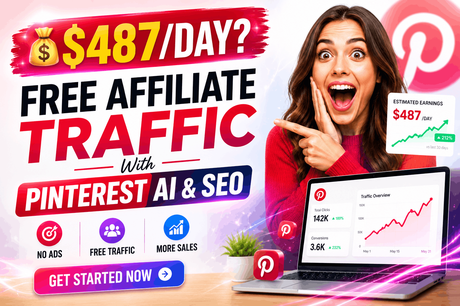 How to get free affiliate traffic with Pinterest AI and SEO