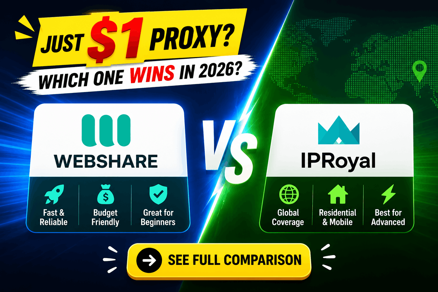 Webshare vs IPRoyal 2026 proxy comparison